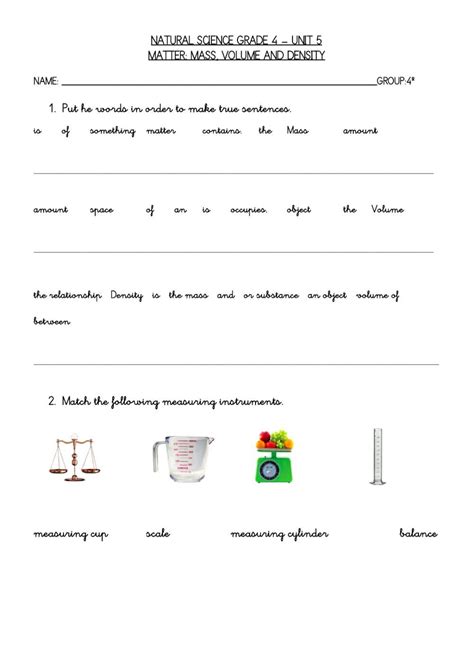 Mass And Volume Worksheets Worksheetscity