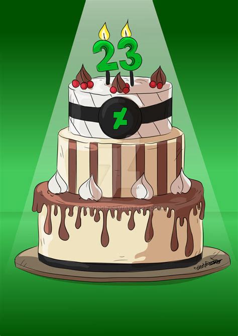 Happy 23 Deviantart - Cake Birthday by ObedRGB on DeviantArt