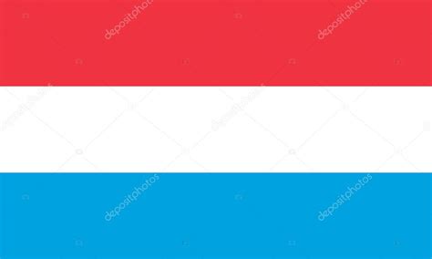 Bandera nacional de Luxemburgo tamaño original y colores vector