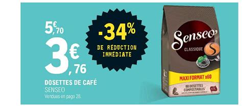 Promo Dosettes De Caf Senseo Chez E Leclerc Icatalogue Fr