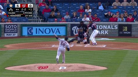 Cesar Hernandez Grounds Out Pitcher Framber Valdez To First Baseman