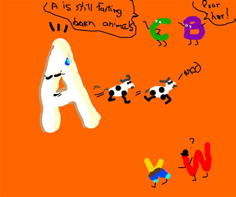 a cow farting - Drawception