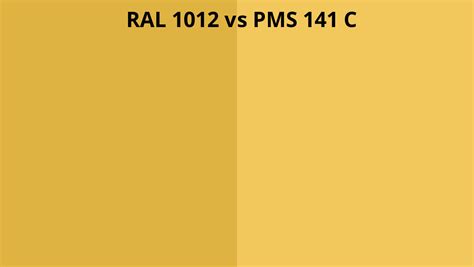 Ral 1012 Vs Pms 141 C Ral Colour Chart Uk