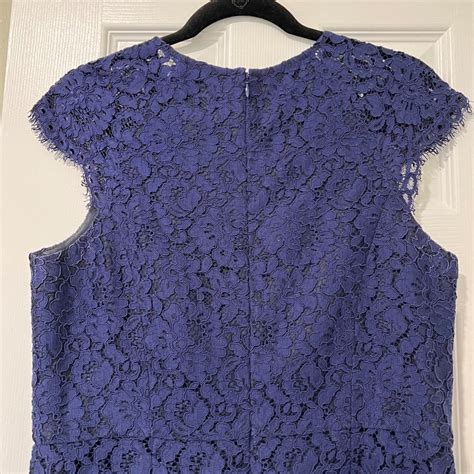 Shoshanna Jonah Lace Sheath Navy Dress Gem