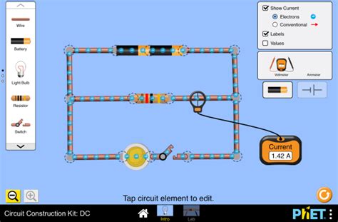 Phet Circuit Construction Lab