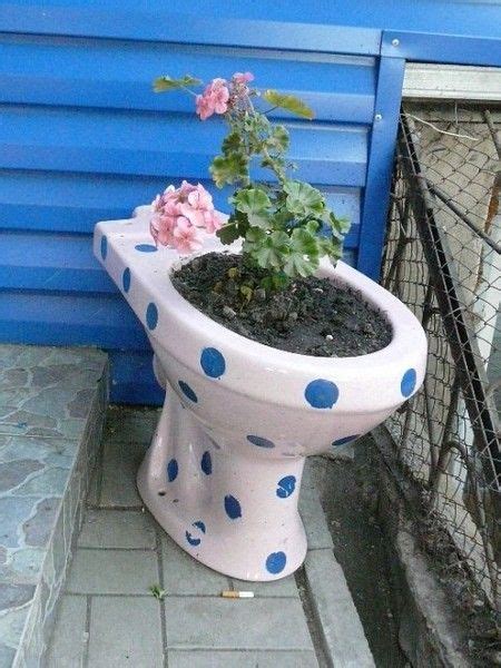 39 Best Toilet Planter Images On Pinterest Toilets Garden Ideas And