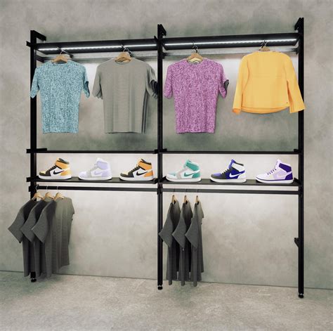 Retail Display Shelving Units 2 Bay Modern Shelving