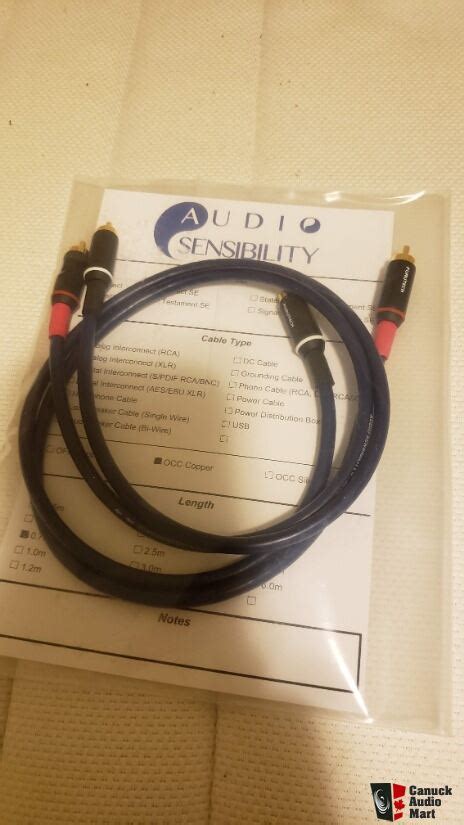 Audio Sensibility Impact SE RCA 0 7m For Sale Canuck Audio Mart