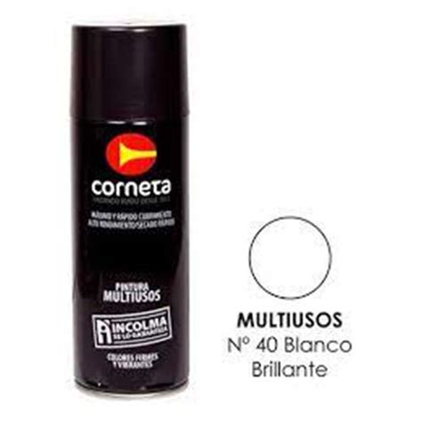 Pintura Spray Corneta N 40 Blanco Brillante 400 Ml El Machetazo