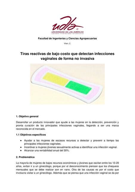 Tiras Reactivas Para Detectar Infecciones Vaginales Proyecto