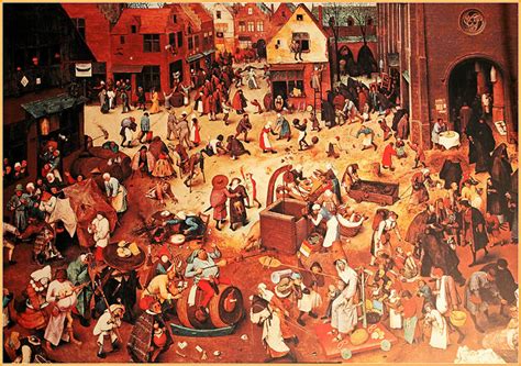 Le combat de Carnaval et Carême Pieter Brueghel l Ancien Toile