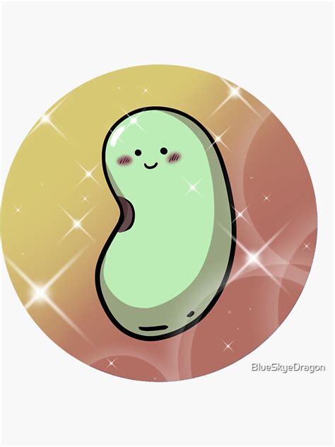 Happy Bean Sticker For Sale By BlueSkyeDragon Redbubble