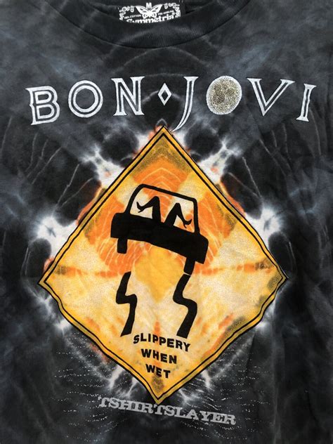 Bon Jovi Slippery When Wet Symmetria Tie Dye 1986 Deadstock