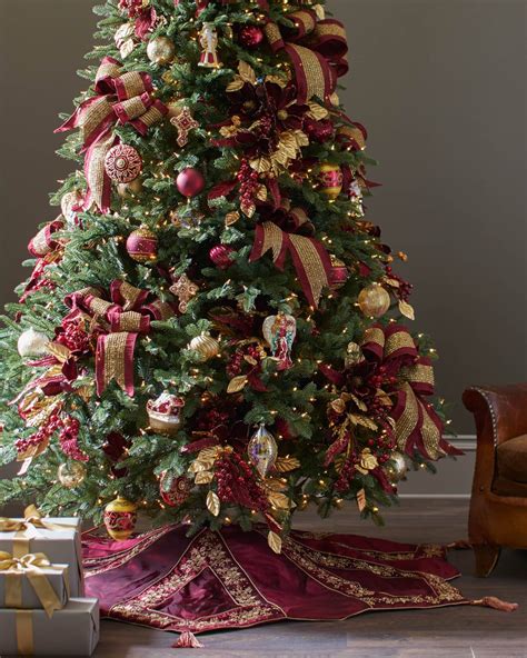 Burgundy And Gold Christmas Tree The Urban Decor