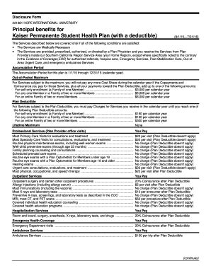 Fillable Online Kaiser Permanente Disclosure Form 231661 Hope