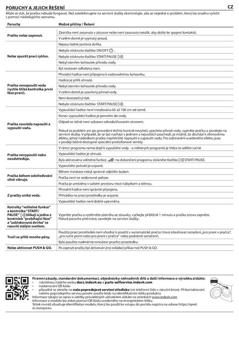 Rychlý návod Indesit BWSA 51051 W EU N - Zbozi.cz