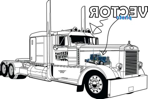 Truck And Trailer Coloring Pages Printable