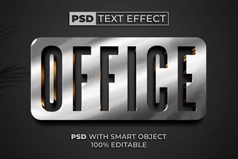 Psd 3d Metal Text Effect Logo Mockup Graphic By Mockmenot · Creative