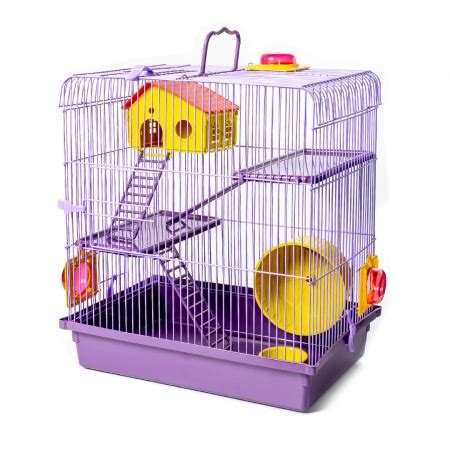 Gaiola Hamster Tubo Super Luxo 3 Andares Jel Plast