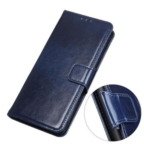 Pour Oppo Reno Z Housse Etui Bleu Pu Portefeuille Housse T L Phone