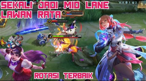 Guinevere Mabar Rank Sekali Jadi Mid Lane Lawan Langsung Rata