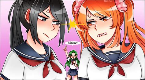 Ayano Vs Osana By Skylar Kohai On Deviantart Yandere Yandere