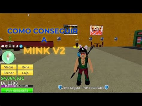 Como conseguir a raça MINK V2 no Blox Fruits O Alexandre jogos YouTube