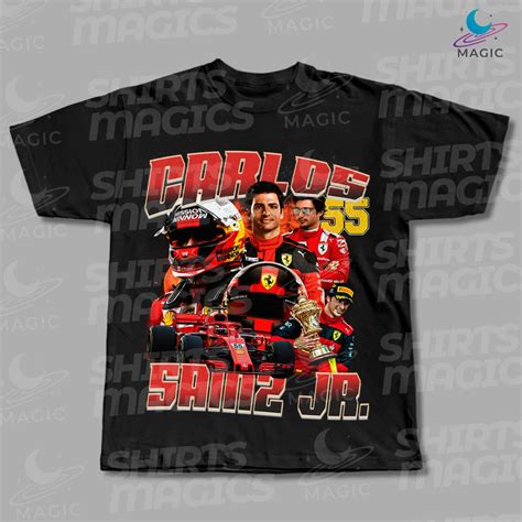 Camiseta Graphic Tees Carlos Sainz Jr F Algod O Shopee Brasil