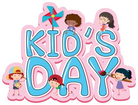 Premium Vector Kids Day Poster Design With Happy Kids