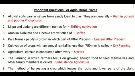 20 General Agriculture Questions For All Competitive Exams