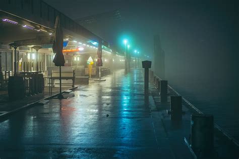 Harbor By Mark Broyer On Behance Foggy Dock Waterfront City