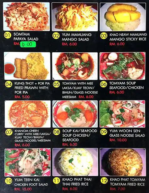 Little Thai Garden Menu Menu For Little Thai Garden Taman Usahawan