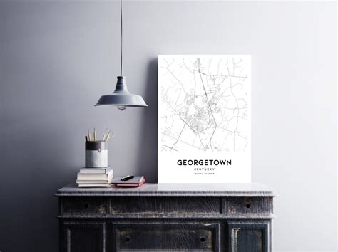 Georgetown Map Print, Georgetown Map Poster Wall Art, Ky City Map ...