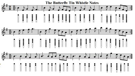 The Butterfly Tin Whistle And Mandolin Tab Tin Whistle Whistle