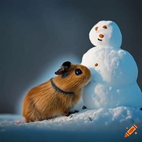 Guinea Pigs Building A Snowman On Craiyon