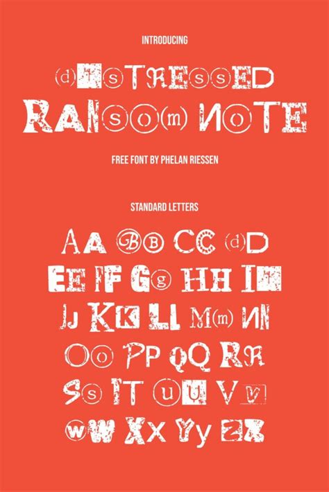 Free Distressed Ransom Note Font