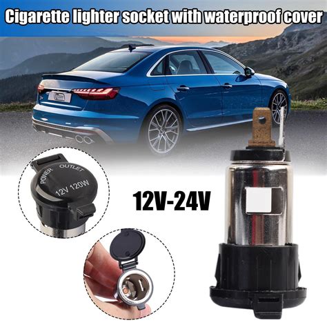 10a Car Cigarette Lighter Female Socket Power Plug A7d9 With Waterproof