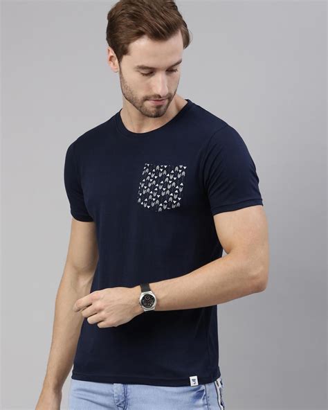 Buy Mens Blue Printed T Shirt For Men Blue Online At Bewakoof