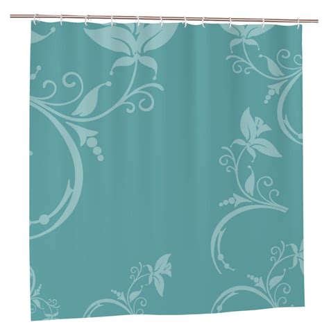 Yfyang Waterproof Bathroom Shower Curtain Green Floral Pattern Shower