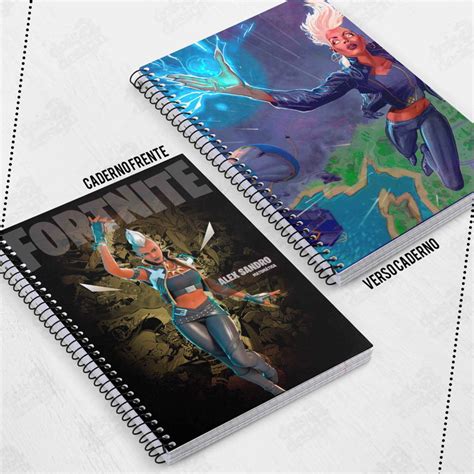 Caderno Univs Personalizado Fortnite STORM 96fls Elo7