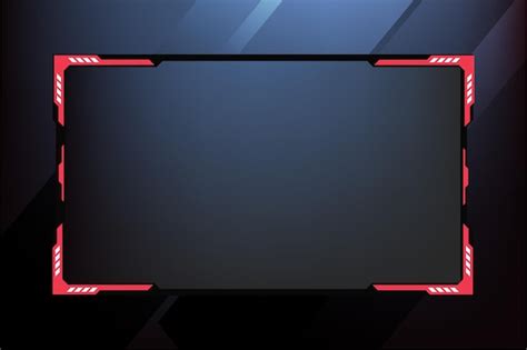 Premium Vector Live Streaming Overlay Design With Abstract Shapes Futuristic Gaming Overlay