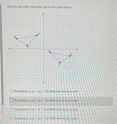 Solved Identify The Glide Reflection Rule In The Given Figure A B C