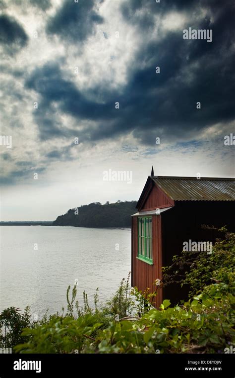 Dylan Thomas Boat House Laugharne Wales Uk Stock Photo Alamy