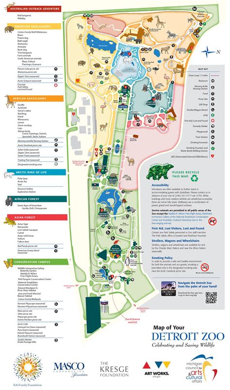 Detroit Zoo Map Explore The Locations Of Your Favorite Animals And Shops