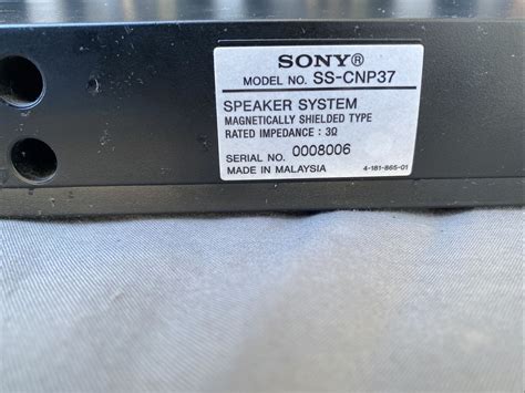 Sony SS TSB106 Surround Speakers W SS CNP37 Center Speaker Bar EBay