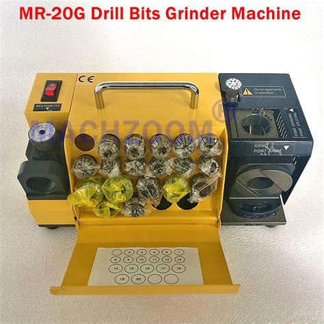 Mr 20g 3~20mm Dia Drill Bits Sharpener Grinder Sharpening Machine 11pcs Er20 Collets 7pcs Er25