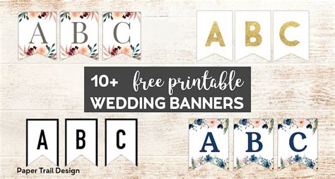 Free Printable Wedding Banners - Paper Trail Design