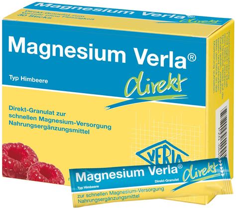 Magnesium Verla Direkt Himbeere 30 Granulatbeutel Kaufen Volksversand