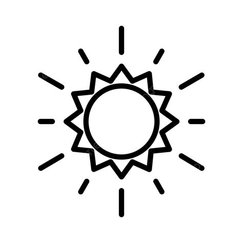 Icono De L Nea De Sol Vector Png D A Luz Sol Png Y Vector Para