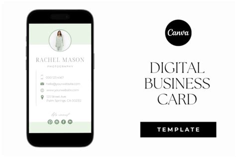 Digital Business Card Canva Template Graphic By Visual Fusion Studio